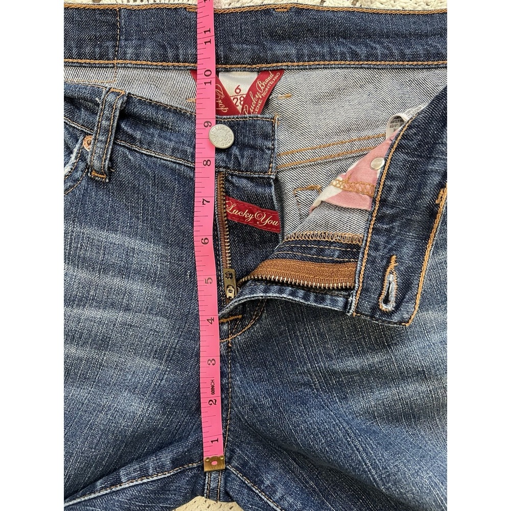 99% Cotton Lucky Brand Bootcut Jeans Womens 28 Cropped Stretch Lolita Fit Style - Picture 7 of 9